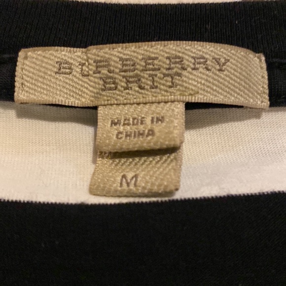 Striped Burberry logo T shirt - Picture 3 of 3